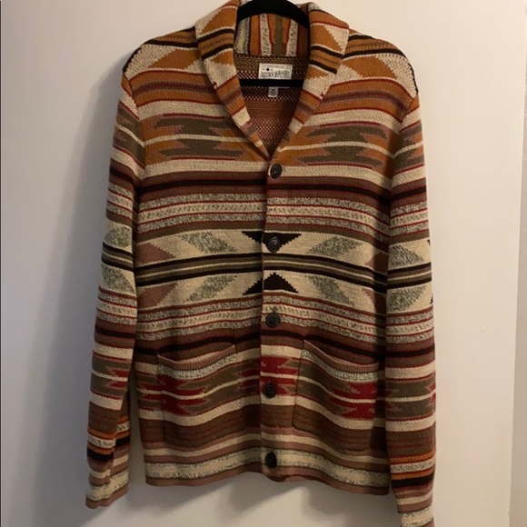 mens western cardigan